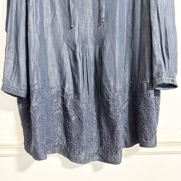 Coldwater Creek Tunic Top Embroidered Feminine - Picture 5 of 7